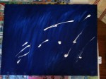 “Original Abstract Art – “Blue Water” (18″ x 24″)”